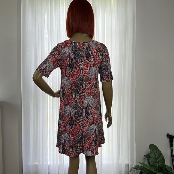 SJS Adorable Paisley Flirty Dress Medium - Picture 4 of 6
